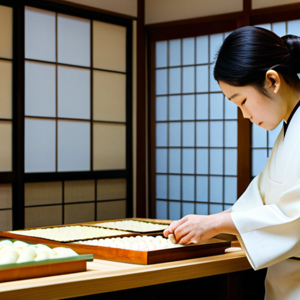 브랜드 스토리텔링과 기업 문화의 연계성 - Heritage and Craftsmanship**
"A professional artisan, fully clothed in traditional Japanese workwea...