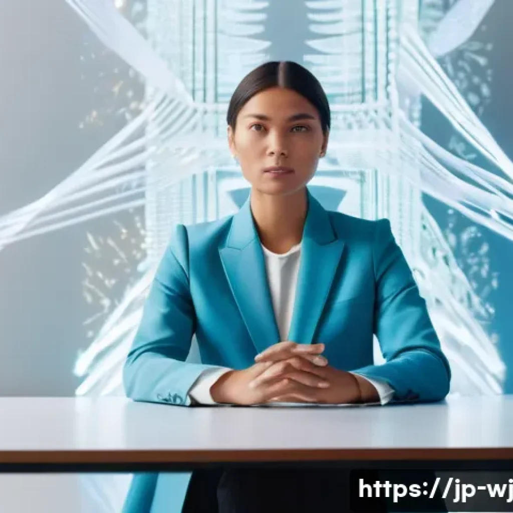 브랜드 스토리텔링을 위한 키 메시지 설정하기 - **Prompt:** A thoughtful and determined female entrepreneur, dressed in a stylish yet comfortable bu...